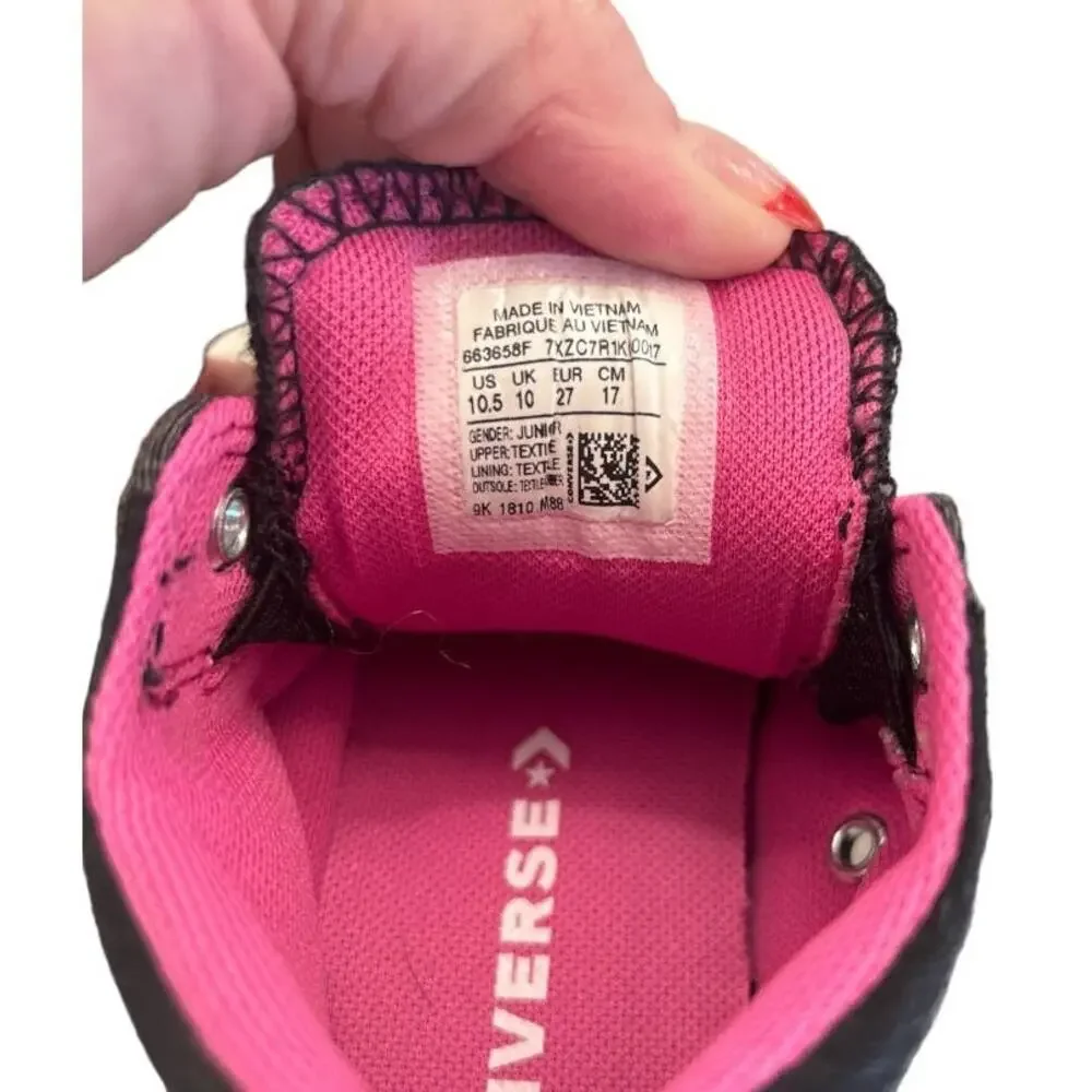 Converse Chuck Taylor All Star Madison Mid Top Grey/ Pink Sneaker Girls US 10.5